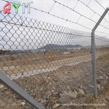 Hot Dipped Galvanized Chain Link Fence Top with Concertina Razor Barbed Wire